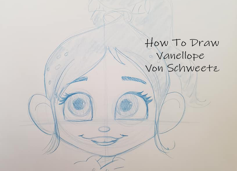 How to draw vanellope von schweets from ralph breaks the internet