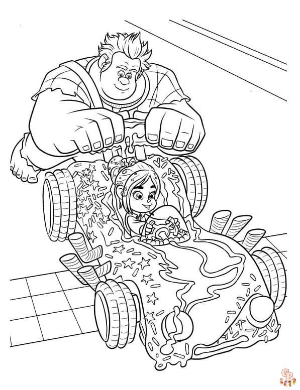 Printable vanellope von schweetz coloring pages free