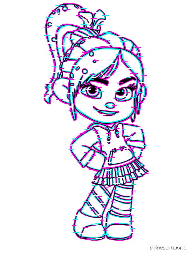 Glitch vanellope kids t