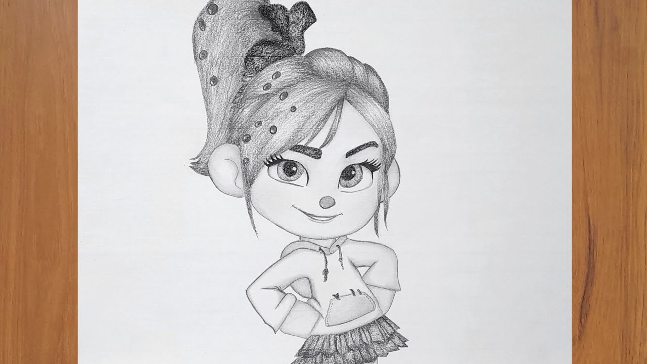 Drawing vanellopehow to draw vanellope easy step by step