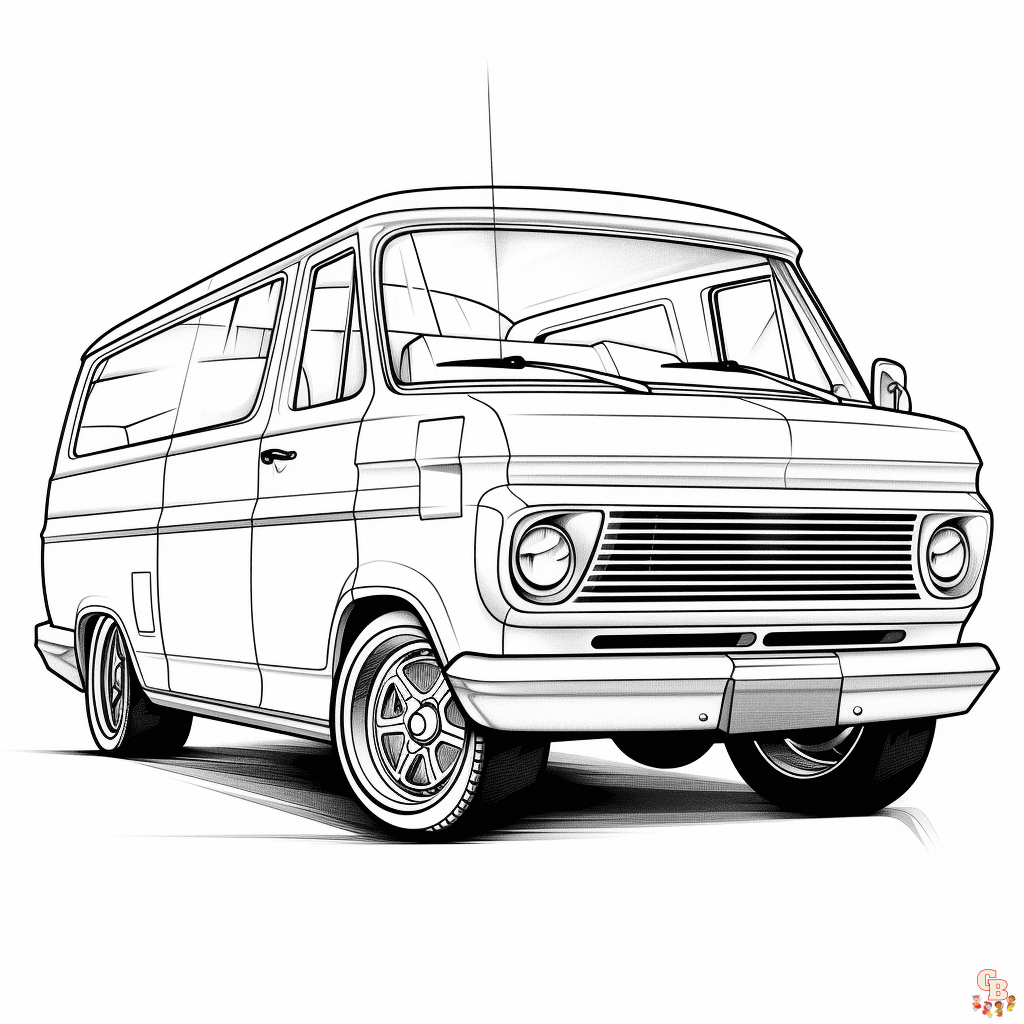Printable van coloring pages free for kids and adults