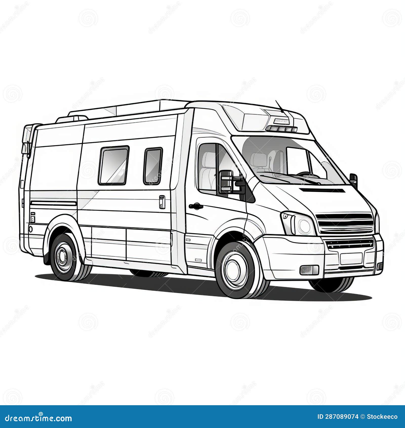 Vans coloring pages stock illustrations vectors clipart