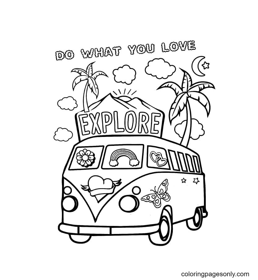 Aesthetic drawing coloring pages printable for free download
