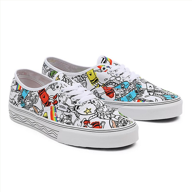 Vans crayola authentic coloring book sketch mens sneakers