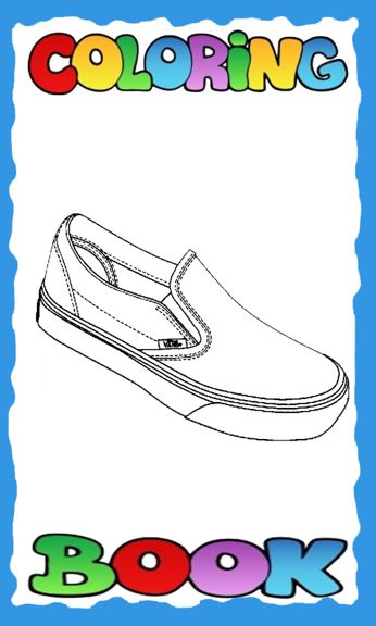 Coloring book sneakers