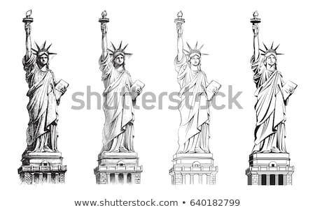 Hakuun vapauden patsas vektori setti kuva eri liittyvã vektorikuva rojaltivapaa shutterstock statue of liberty drawing statue of liberty tattoo pass art