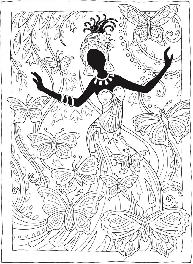 Wele to dover publications livros de colorir para adultos pinturas africanas desenho africano