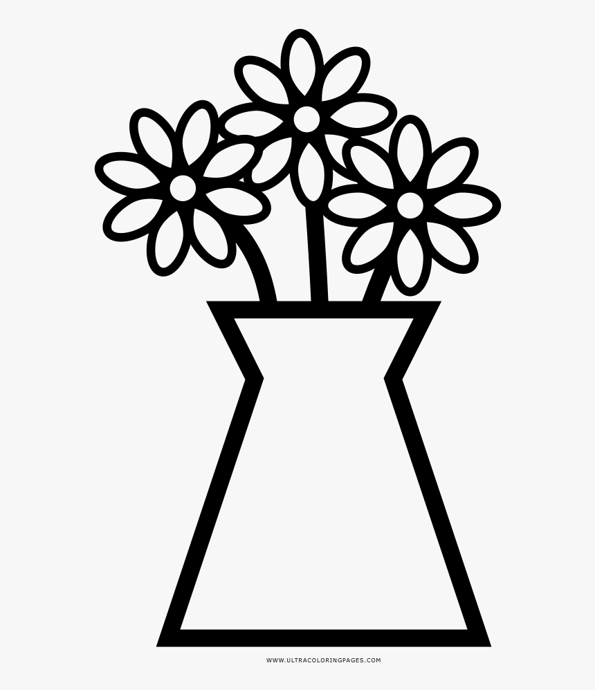 Flower vase coloring page
