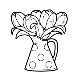 Jug coloring book vector images over