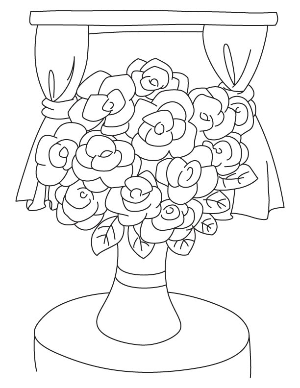 Gardenia flower vase coloring page download free gardenia flower vase coloring page for kids best coloring pages