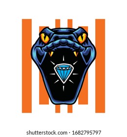 Snake head diamond vector illustration stock vector royalty free