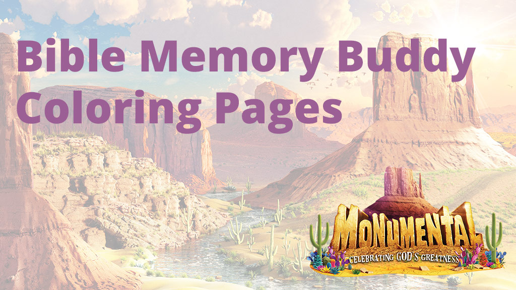 Bible memory buddy coloring pages