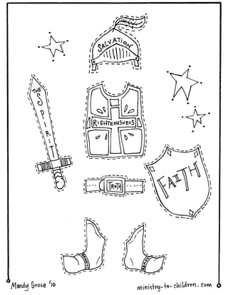 Vbs coloring pages armor of
