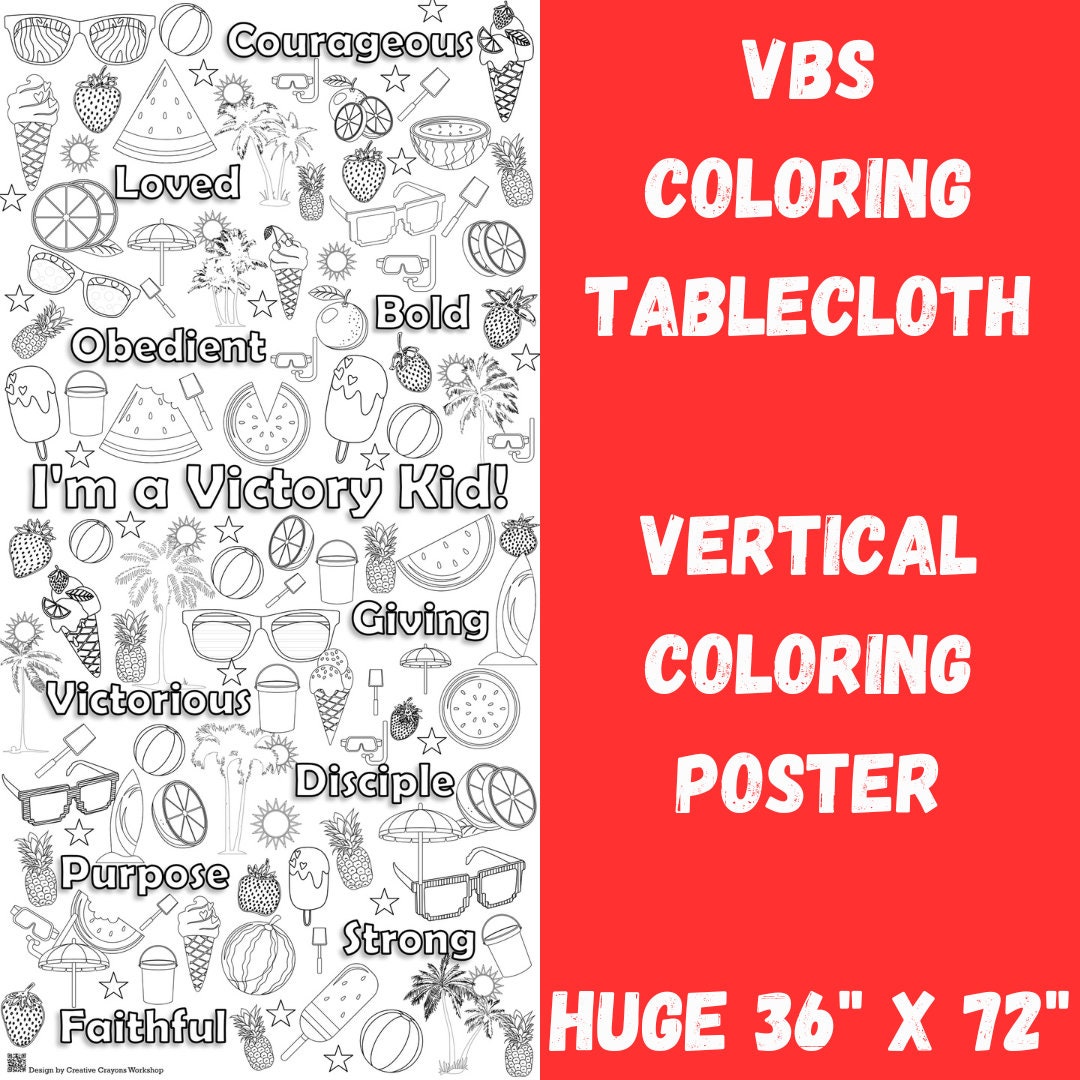 Vbs coloring poster positive affirmation coloring activity x vertical design classroom activity youth group church activity