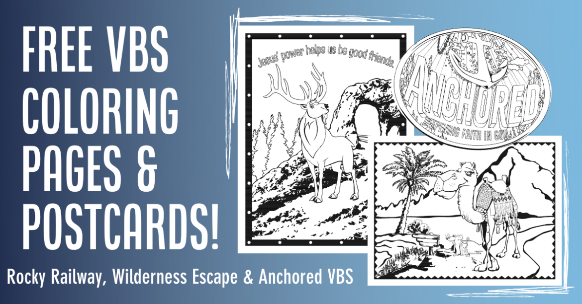 Free vbs coloring pages postcards