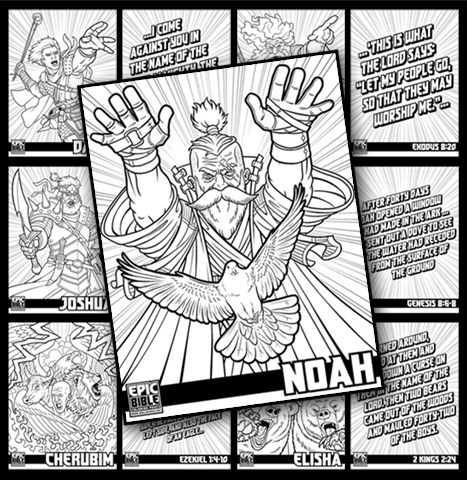 Epic bible coloring page bundle pack