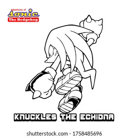 Stock vektor âsonic super herro mascot knuckles echidnaâ bez autorskãch poplatkå