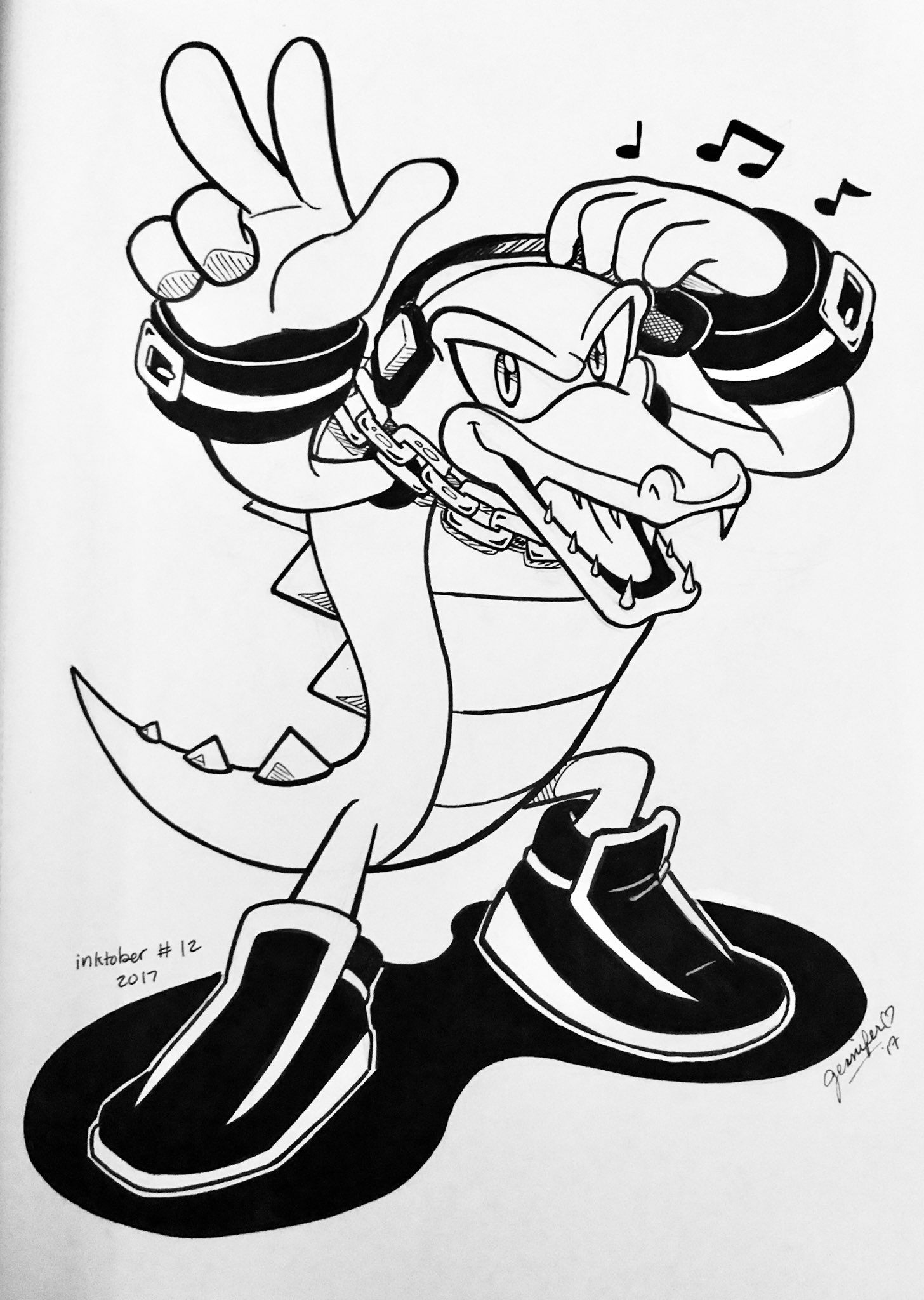 Jennifer hernandezs drawing of vector rsonicthehedgehog