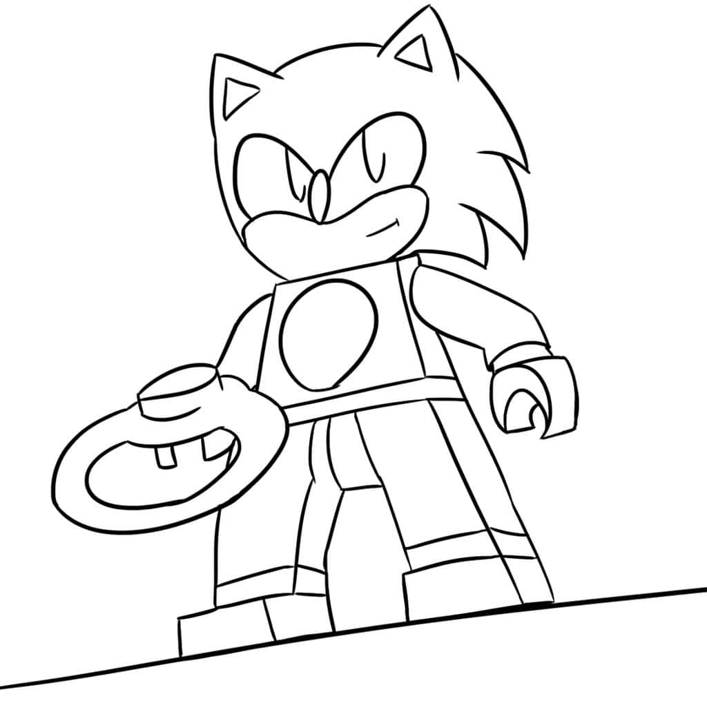 Download dynamic sonic the hedgehog coloring page