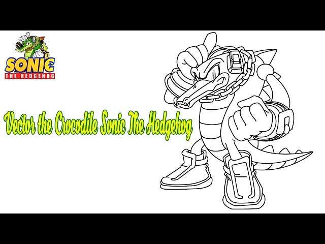 Crocodile coloring vector the crocodile sonic the hedgehog