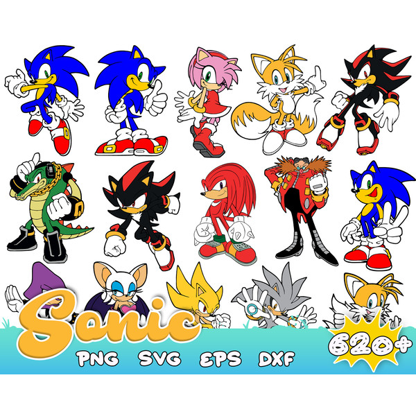 Sonic bundle vector the hedgehog svg sonic character svg