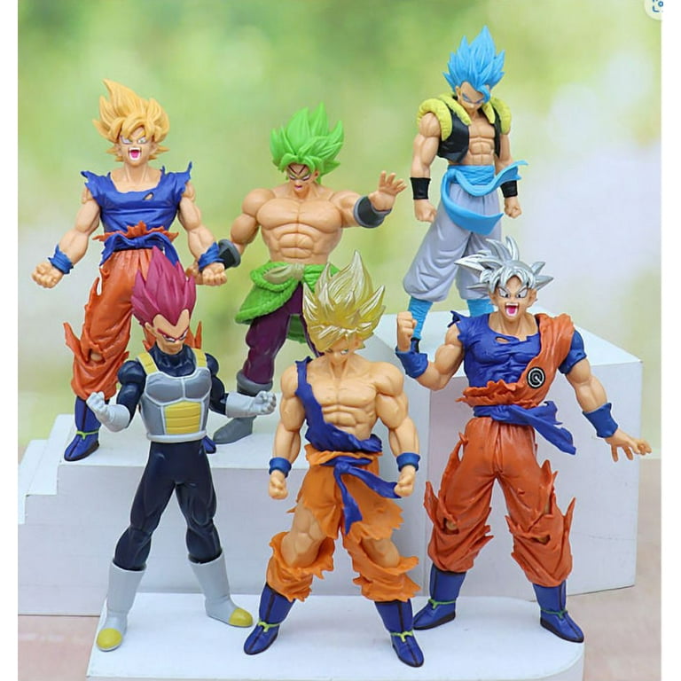 Dragon ball z figures set saiyan goku son blue gokou vegeta broly in