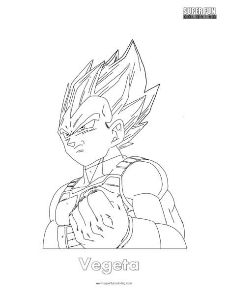 Vegeta dragon ball z coloring