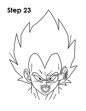 How to draw vegeta