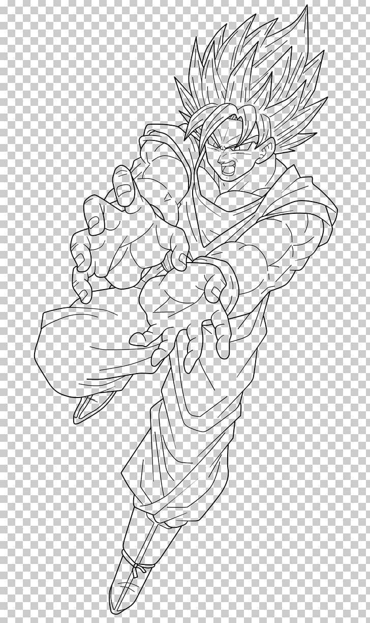 Goku vegeta drawing super saiyan sketch png clipart angle arm black black and white cartoon free