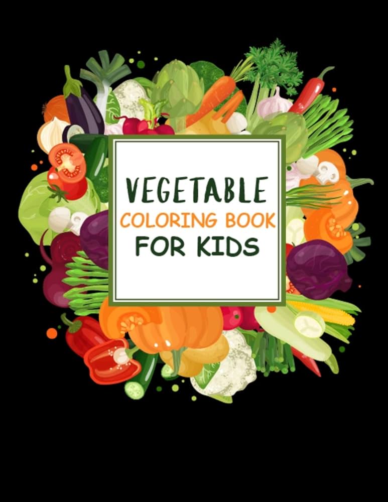 Vegetable coloring book by publishing bright coloring books