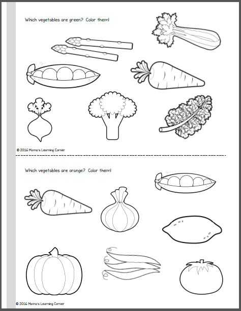 Vegetable coloring pages vegetable coloring pages coloring worksheets for kindergarten color worksheets