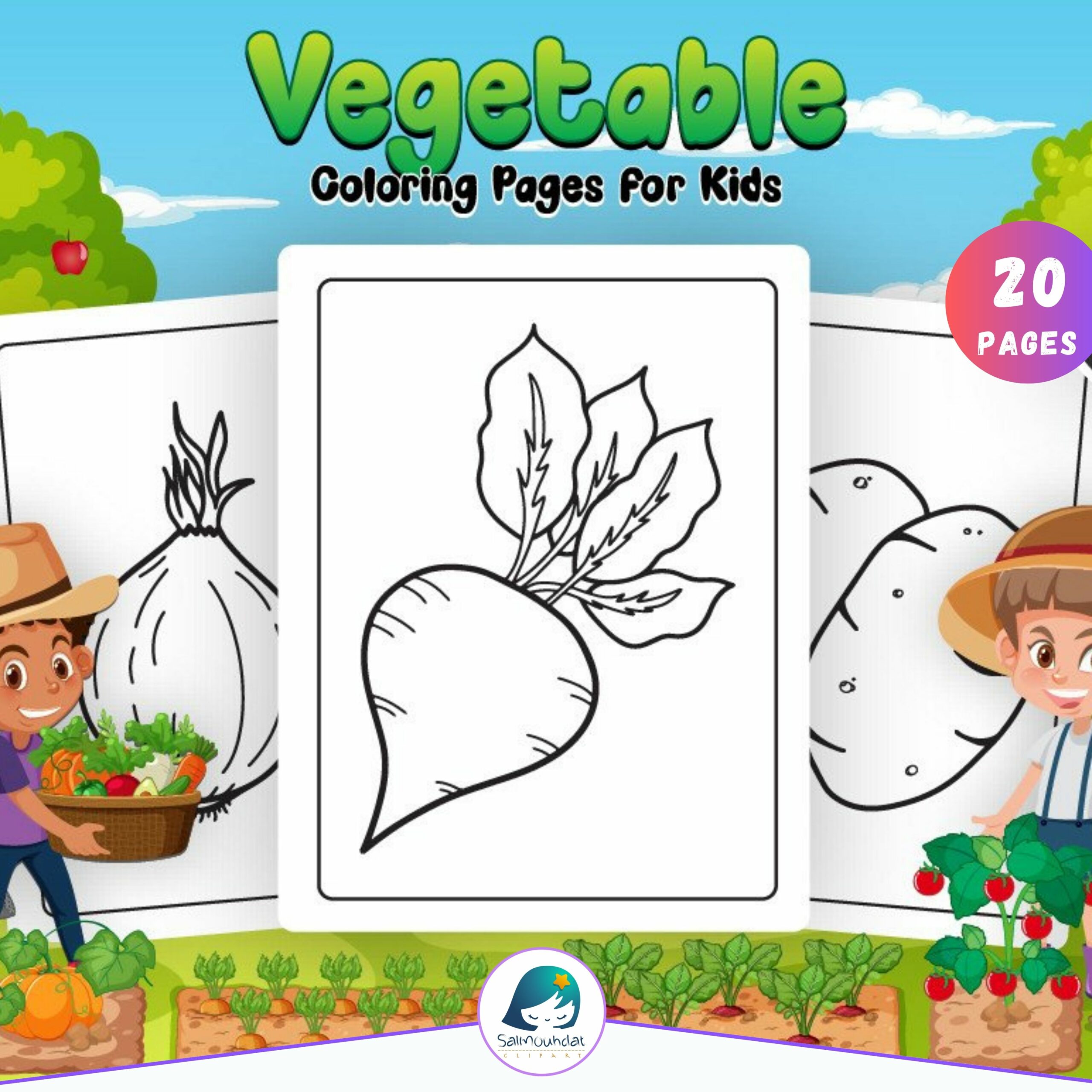 Vegetable coloring pages