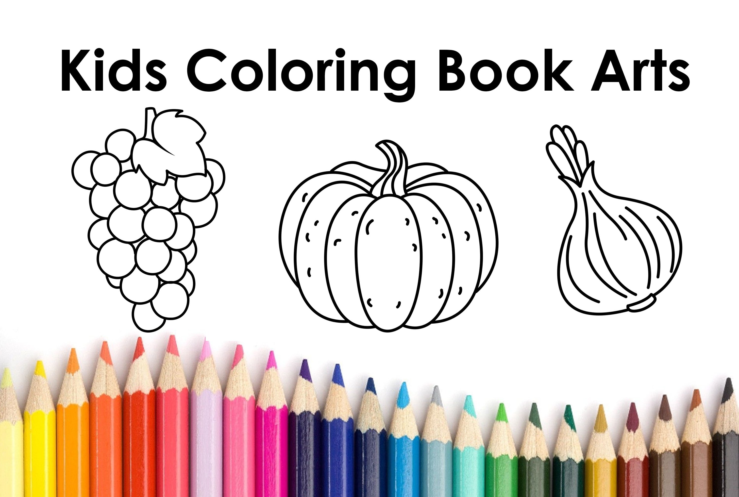 Do custom kids coloring book art like fruits or vegetables by nidaamjad