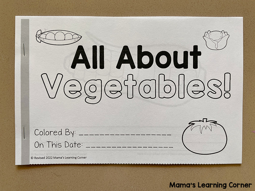Vegetable coloring pages