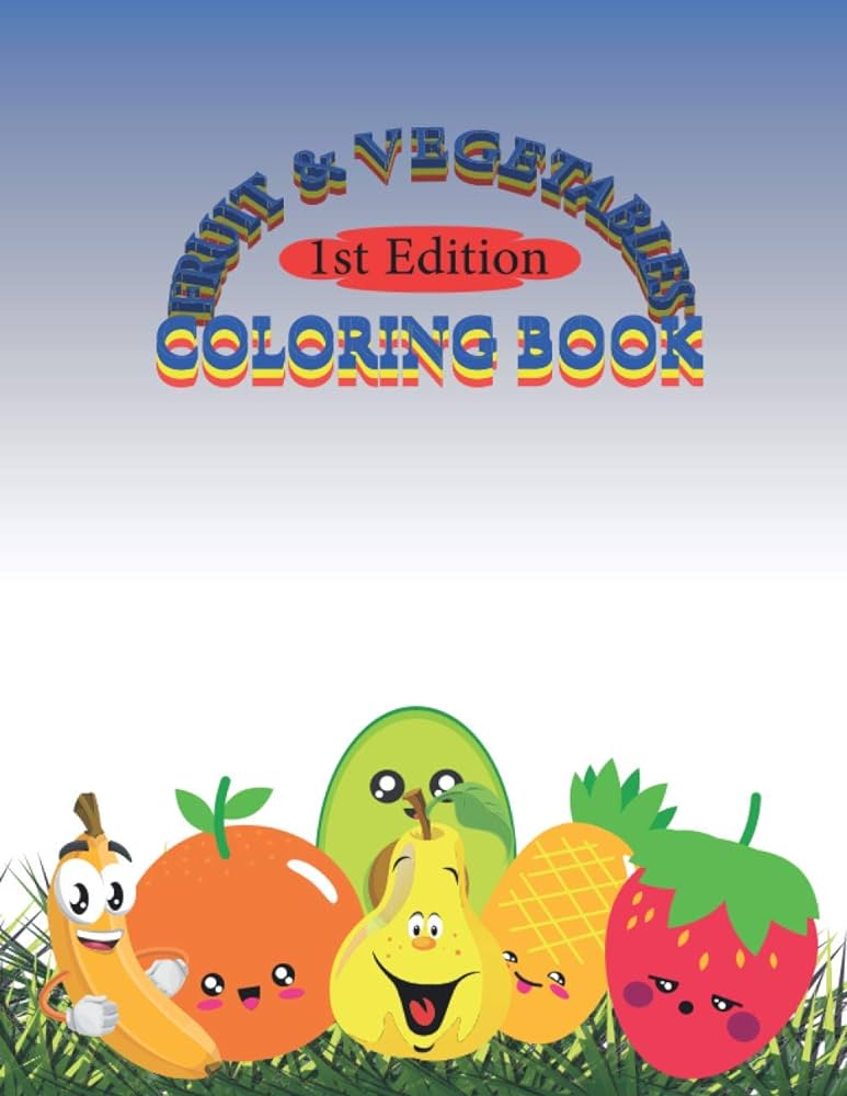 Fruit vegetable loring book loring pages with nutritious food illustrations early learning loring fruits and vegetables preschool loring learning fruits name book for your toddlers art agha books