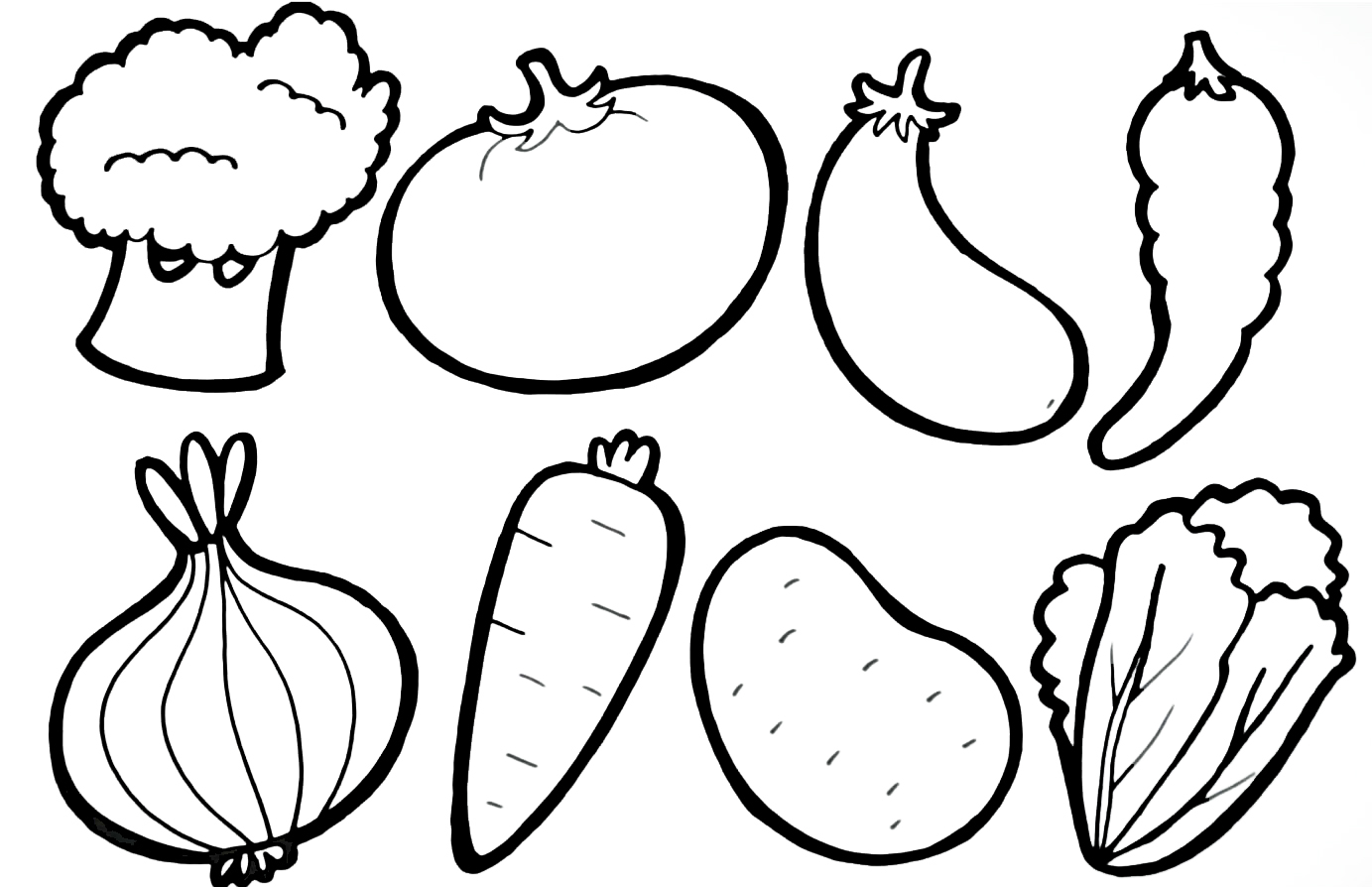 Coloring pages vegetables print free