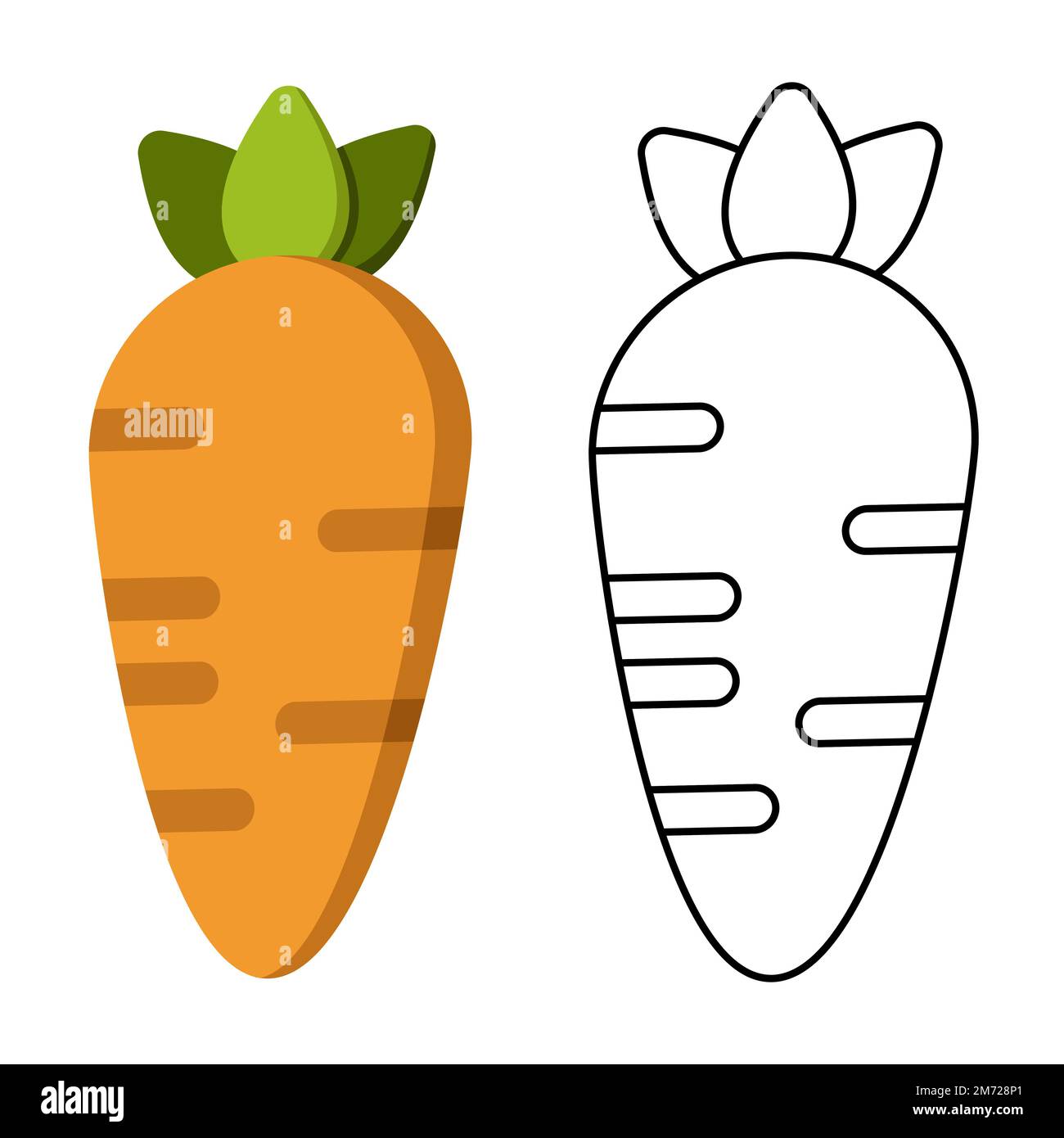 Fruits vegetables coloring book hi