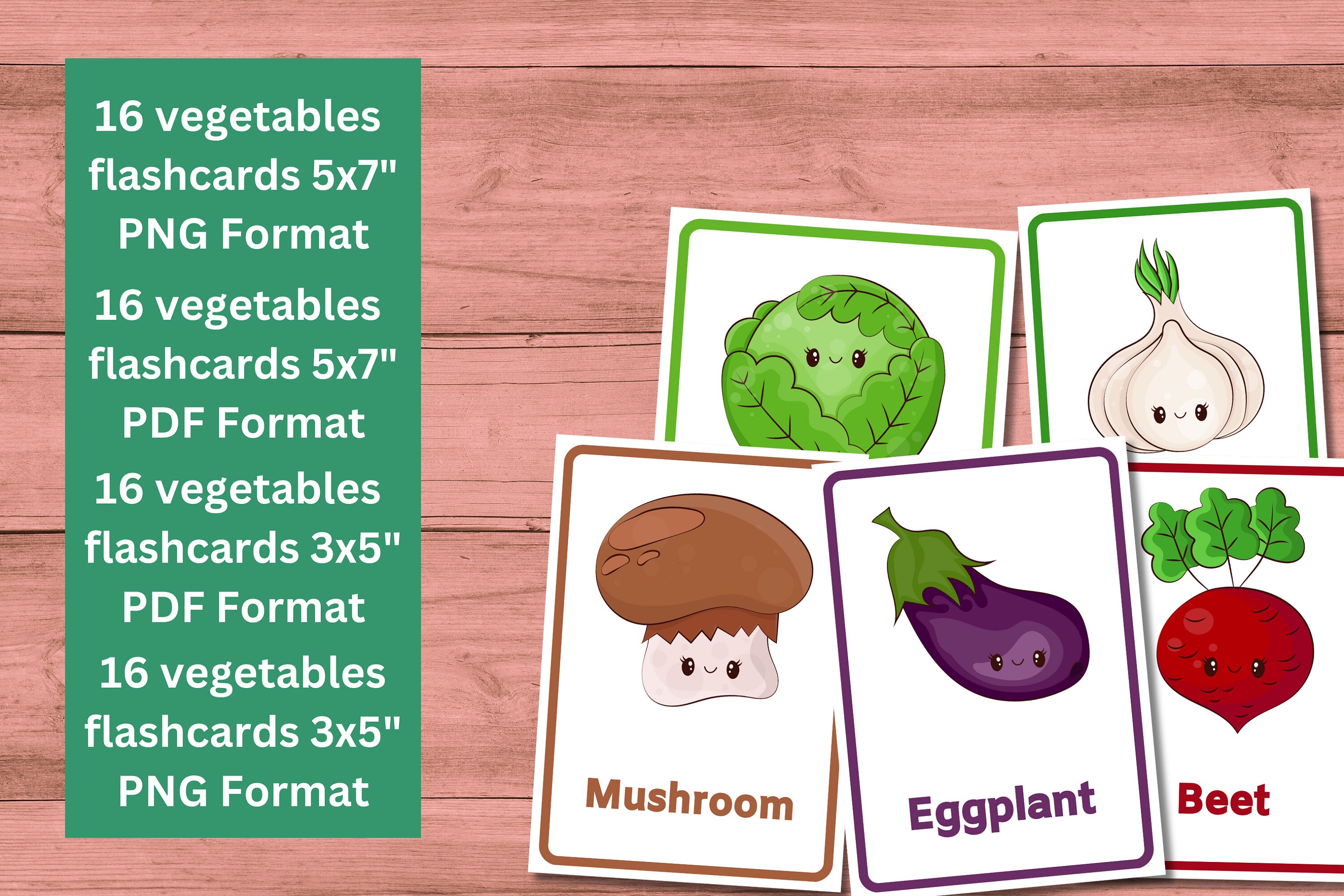 Vegetables cards vegetables flashcards pre