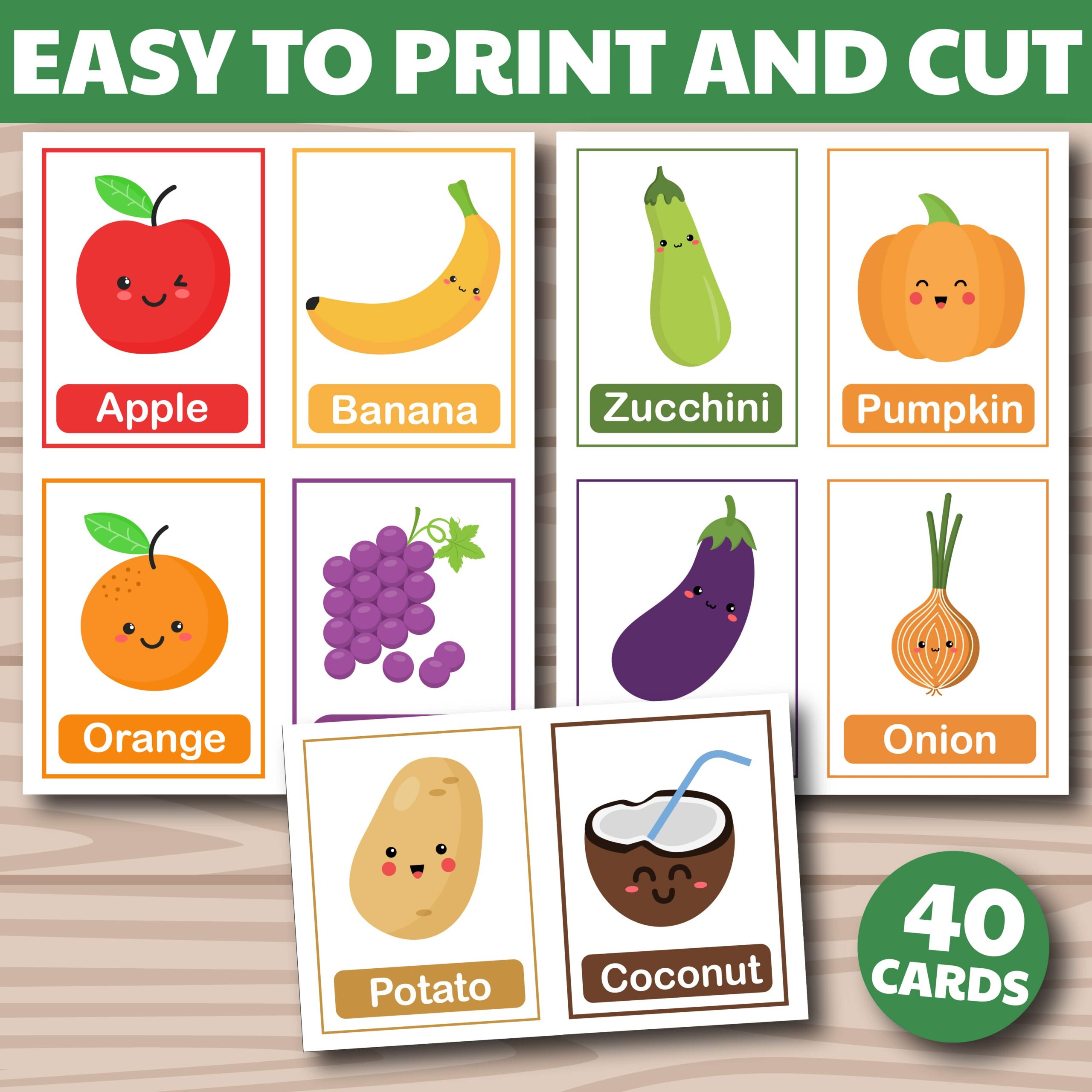 Fruits and vegetables flashcards fruits flashcards vegetables cards made by teachers