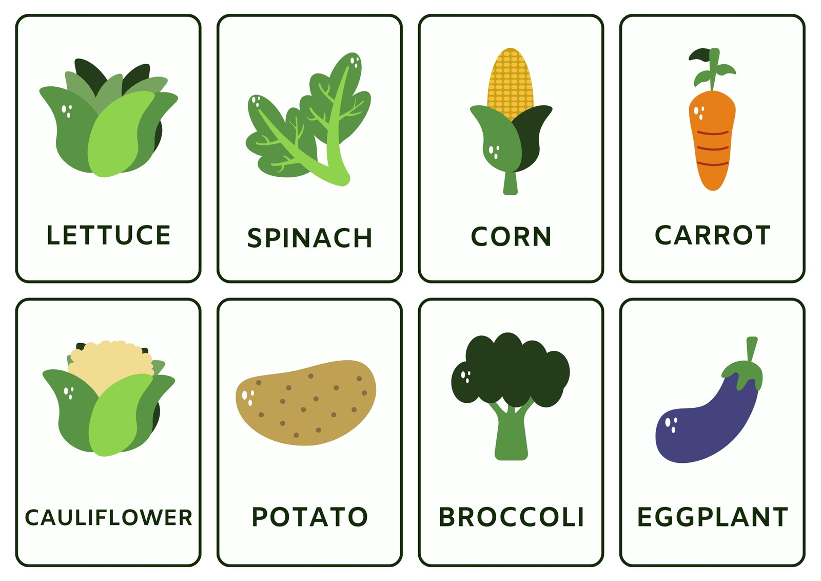 Free food flashcard templates to customize and print