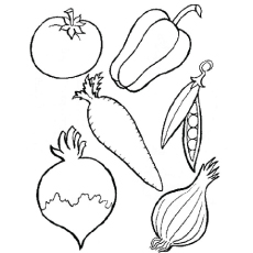 Top free printable vegetables coloring pages online