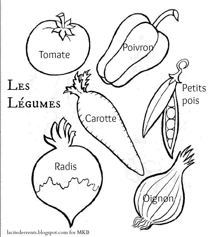 Multilingual printables fruits and vegetables in languages vegetable drawing easy drawings coloring pages