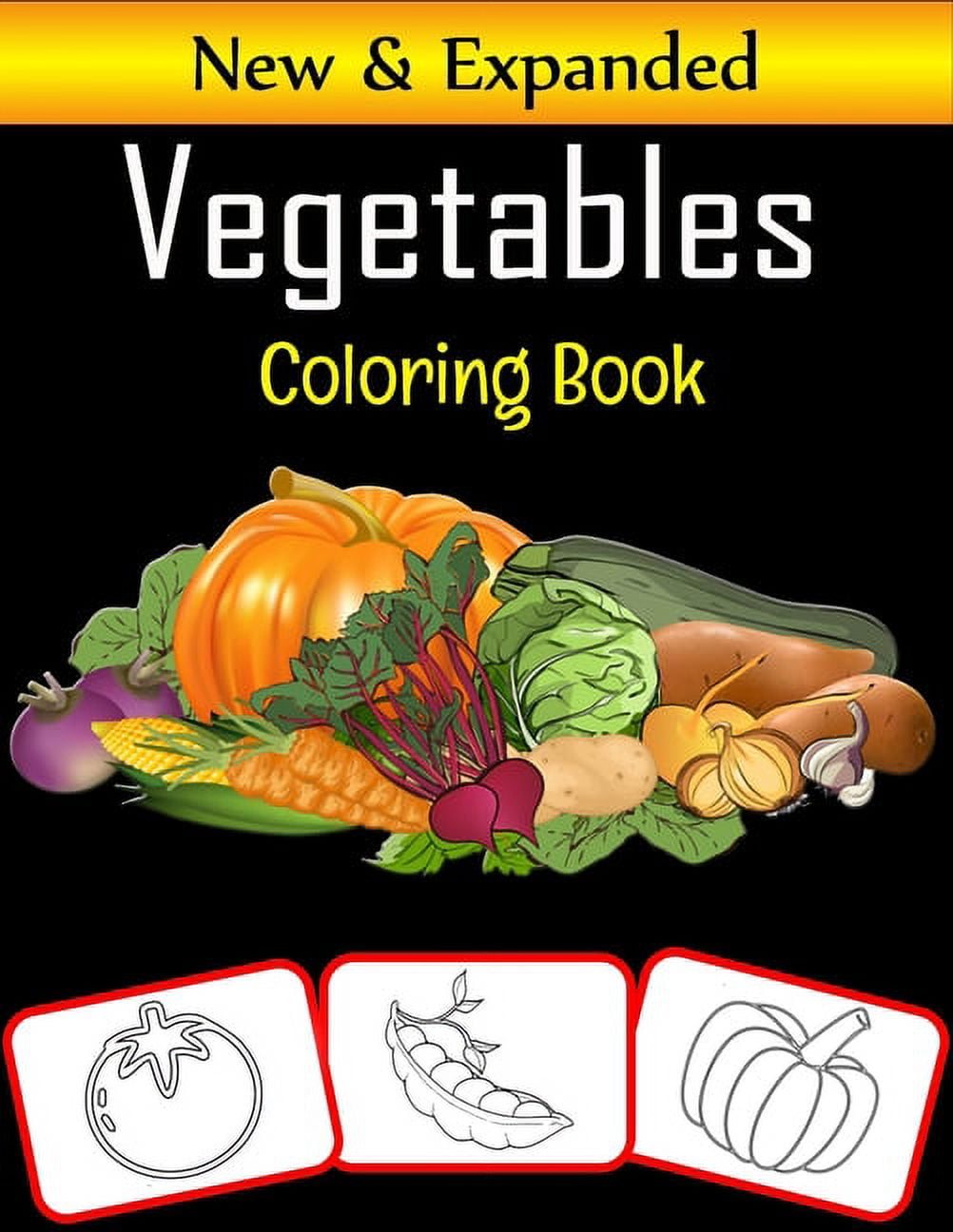 Vegetables coloring book lets learn vegetables name and their color premium quality vegetables coloring book paperback