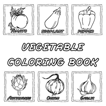 Vegetable coloring book vegetable coloring pages with names by abdell hida