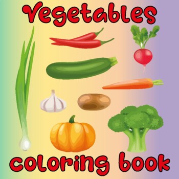 Vegetables names and coloring pages vegetables coloring book by abdell hida