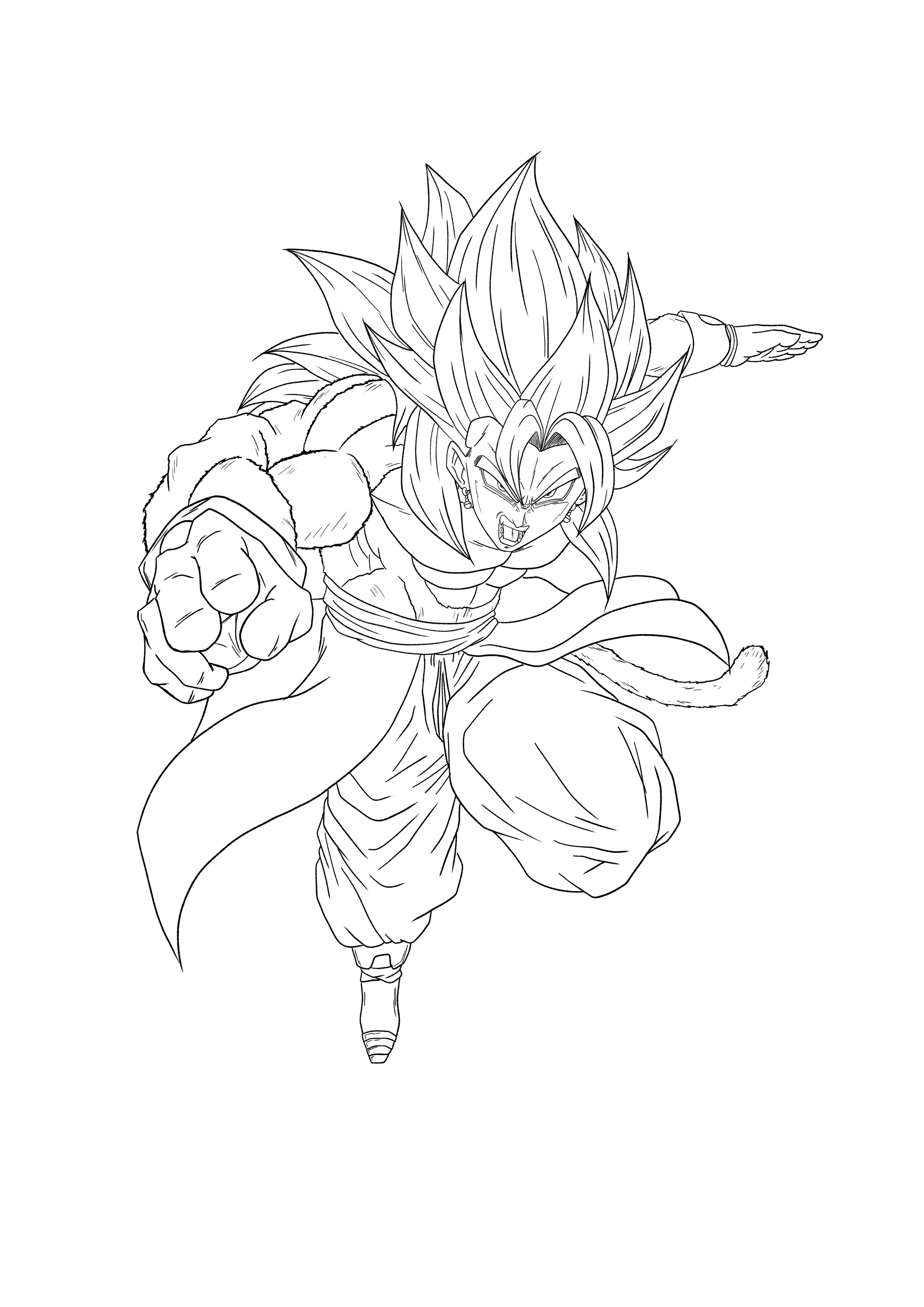 Egoarts on x i have finally got round to inking ssjvegito just going over a few of the lines to add some line width and then it will be done crits are