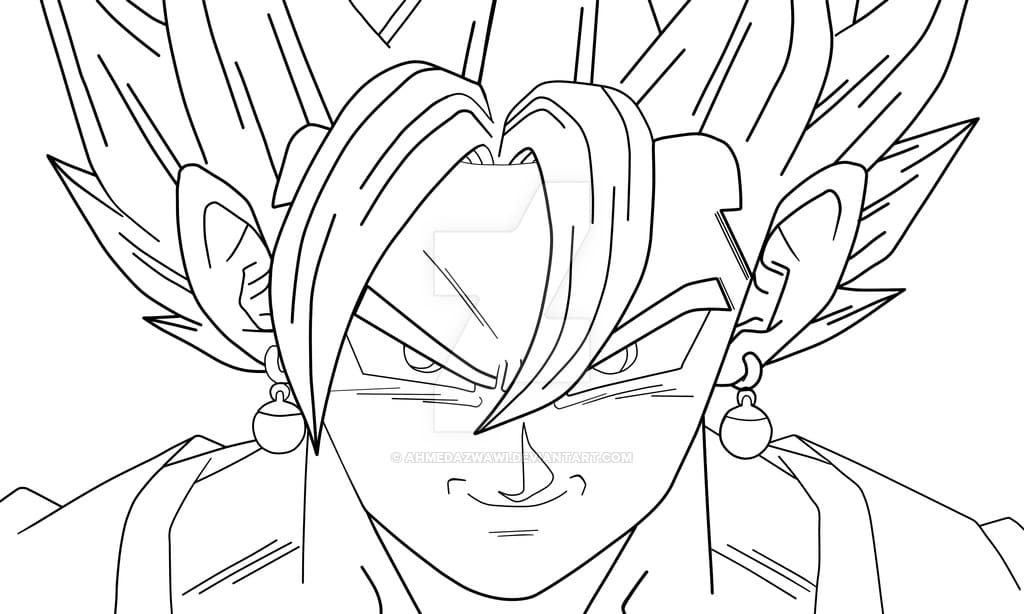 Vegito is cool coloring page