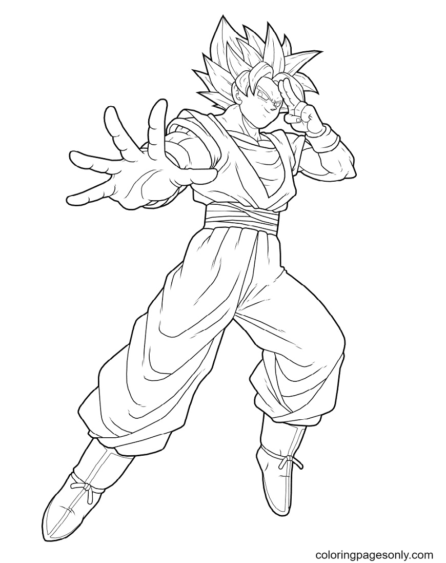 Son goku coloring pages