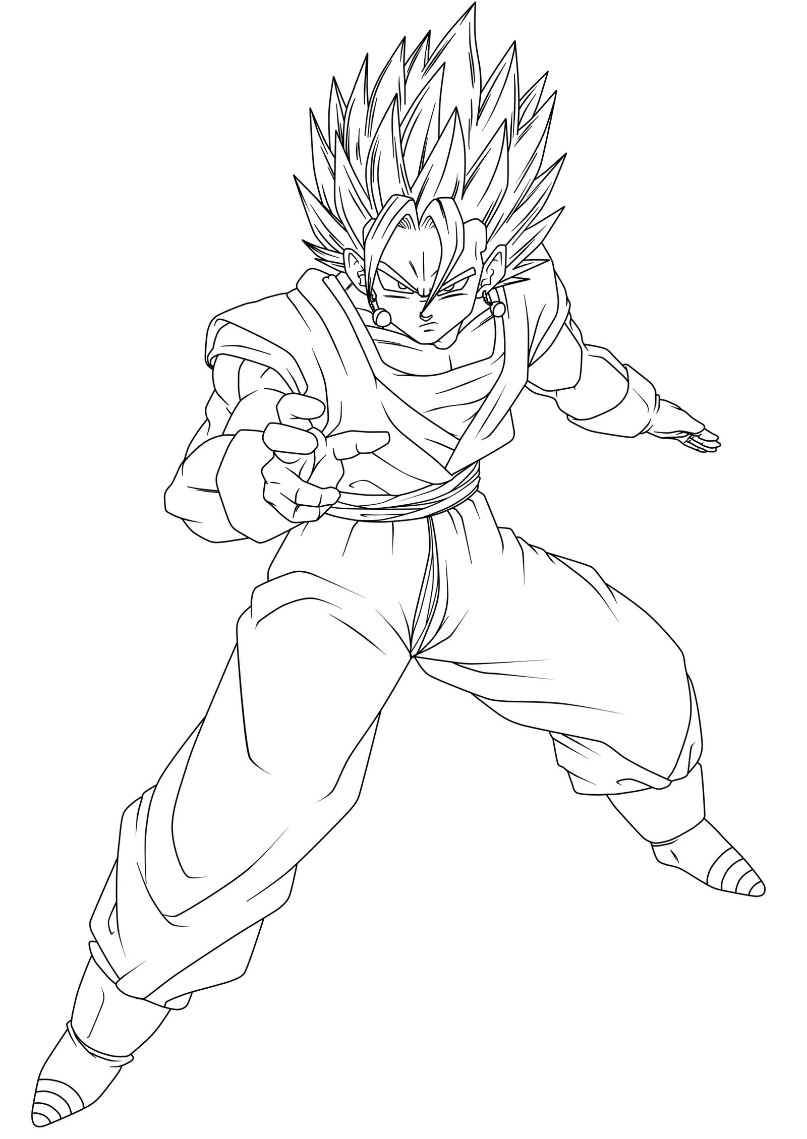 Ssj vegetto lineart by arrancarippo on
