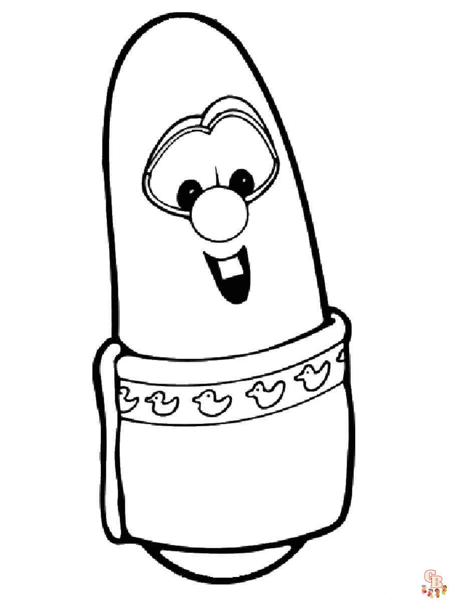 Printable veggie tales coloring pages free for kids and adults
